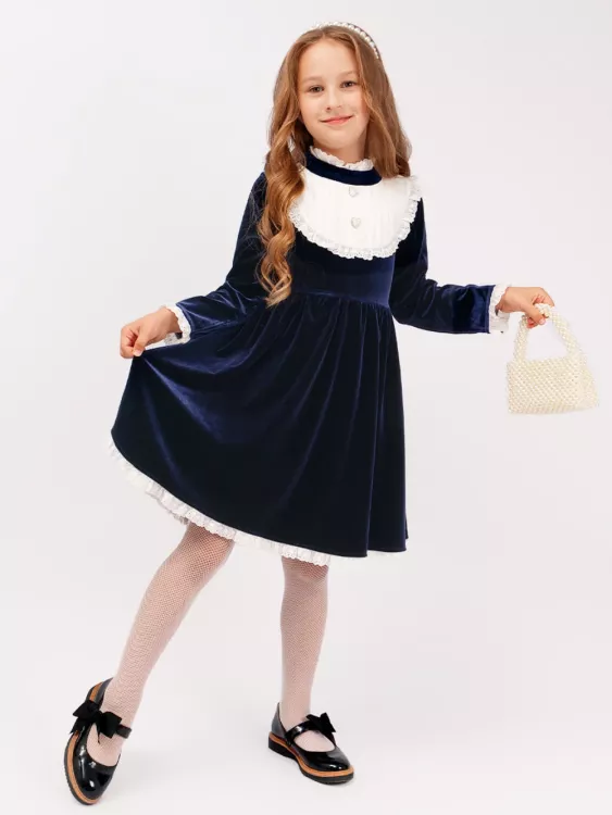 Платье бархатное для девочки 675654