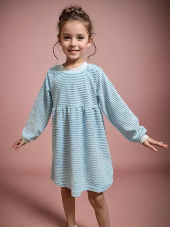 Платье Велюр с длинным рукавом 33054