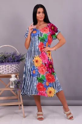 Платье Муза голубой последний размер