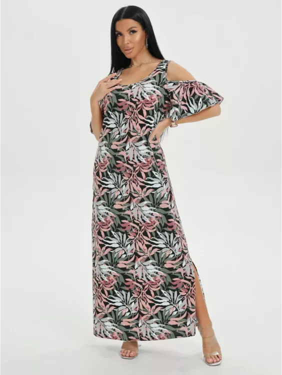 Новелла платье женское (листья ментол)