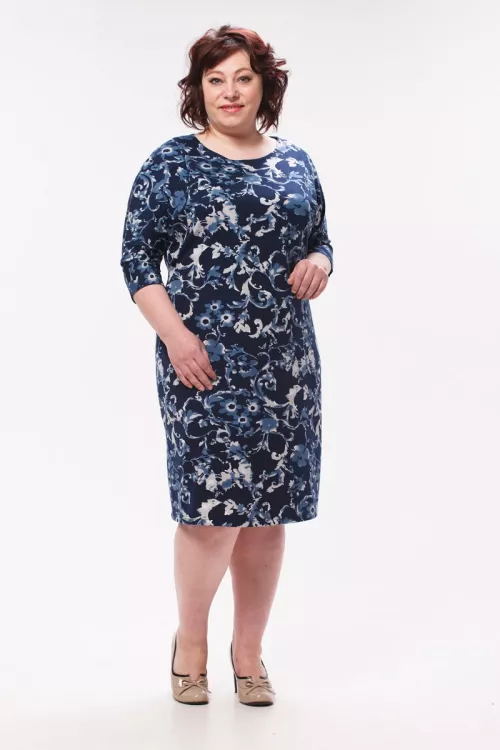 Платье женское 4-30г (тёмно-синий)