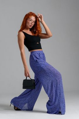 Брюки 7437 леопард на сирени последний размер