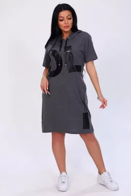 Туника 65004 серый последний размер