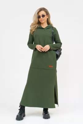 Платье 865 хаки последний размер