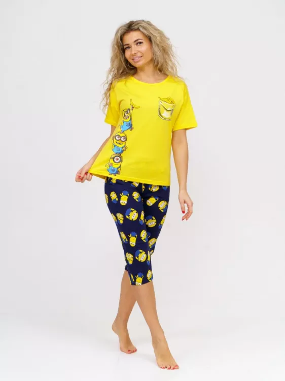 Пижама 783 миньоны желтый последний размер
