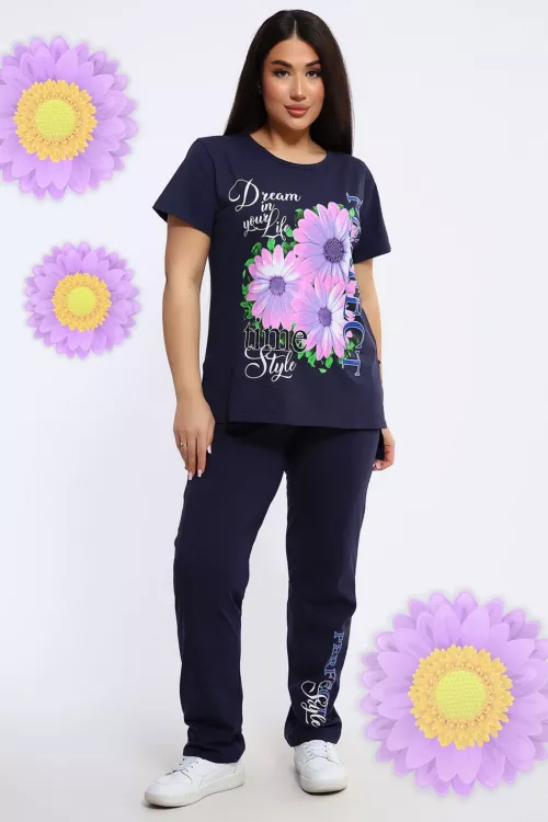 Костюм 646 Gerbera Style темно-синий последний размер