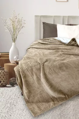 Покрывало-плед велсофт Флайфи ФФ-026 бежевый