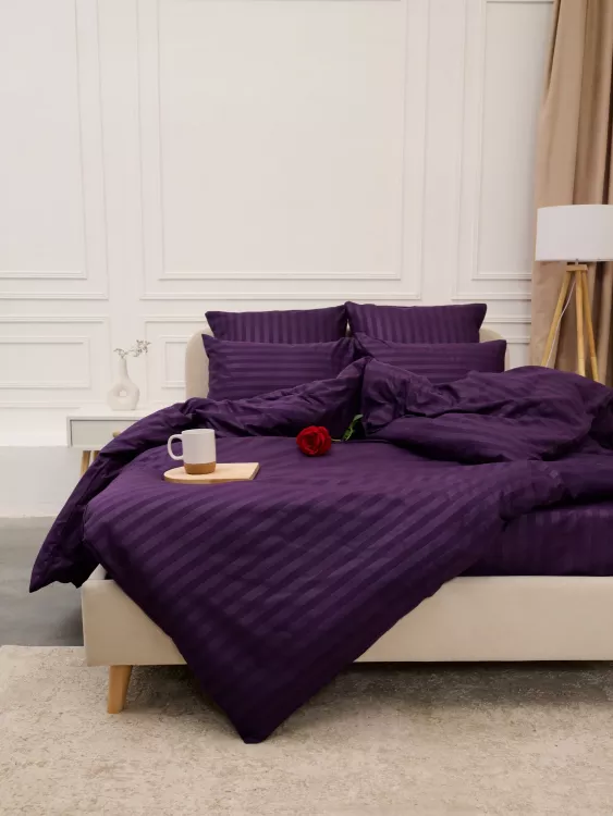 КПБ Микрофибра-Страйп - Фиолетовый