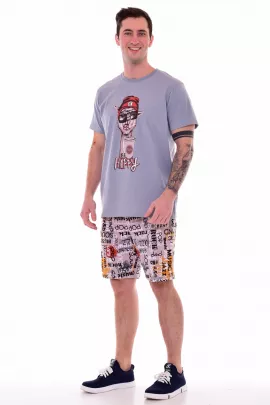 Пижама мужская 9-162 (серый) Лама