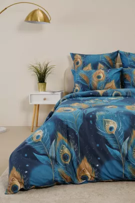 Пододеяльник бязь люкс на молнии - Перо павлина