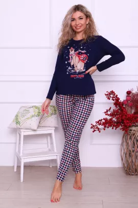 Пижама женская 5-320 (темно-синий) Лыжник