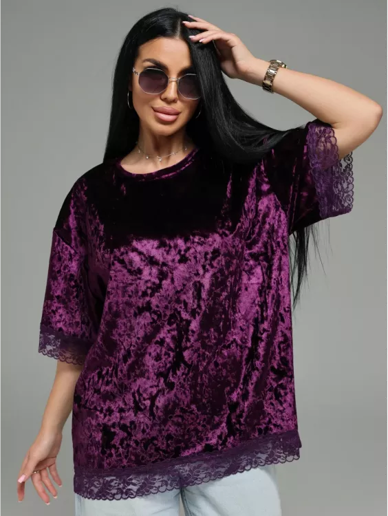 Андреа футболка женская (баклажан)