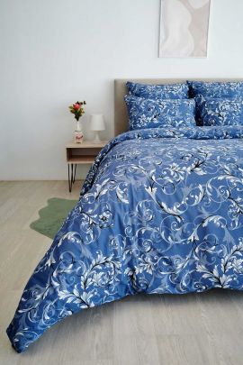 Пододеяльник поплин - Валенсия, цвет сине-сиреневый