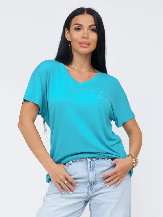 Оксана(бирюзовый) футболка