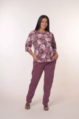 Костюм с брюками Мишель макси (фиолетовый)