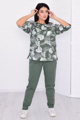 Костюм женский 5-323а (хаки) Монстера