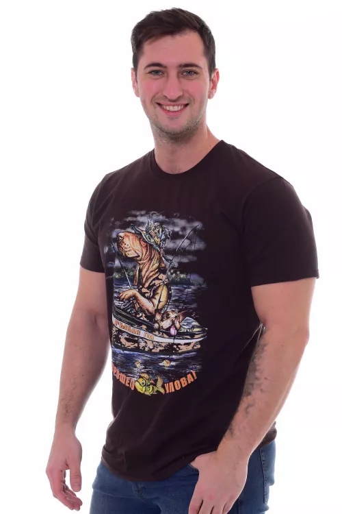 Футболка мужская 9-128 (шоколад)