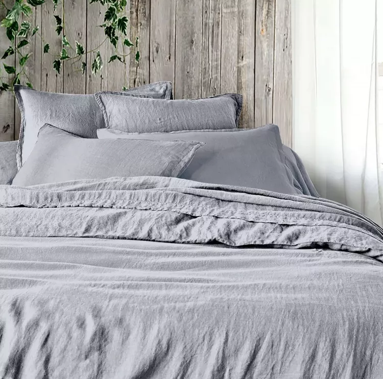 Постельное белье вареный хлопок - Серый меланж