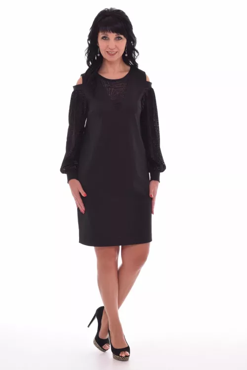 *Платье женское Ф-1-08 Итэлия (чёрный)