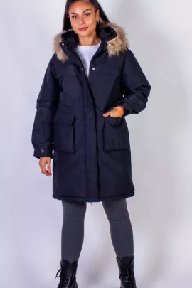 Парка 619 зимняя натуральный мех черный последний размер