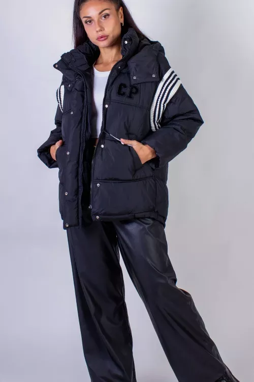 Куртка На стиле демисезонная черный последний размер