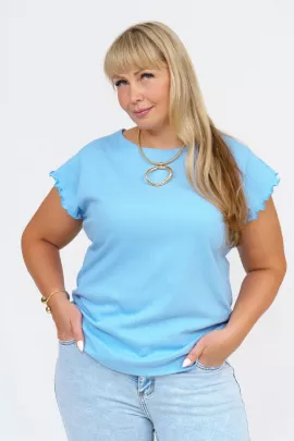 БЖ-07 НСД Блузка женская (хлопок жатка) Голубой