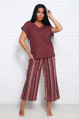 Костюм Брауни коричневый (брюки полоса)