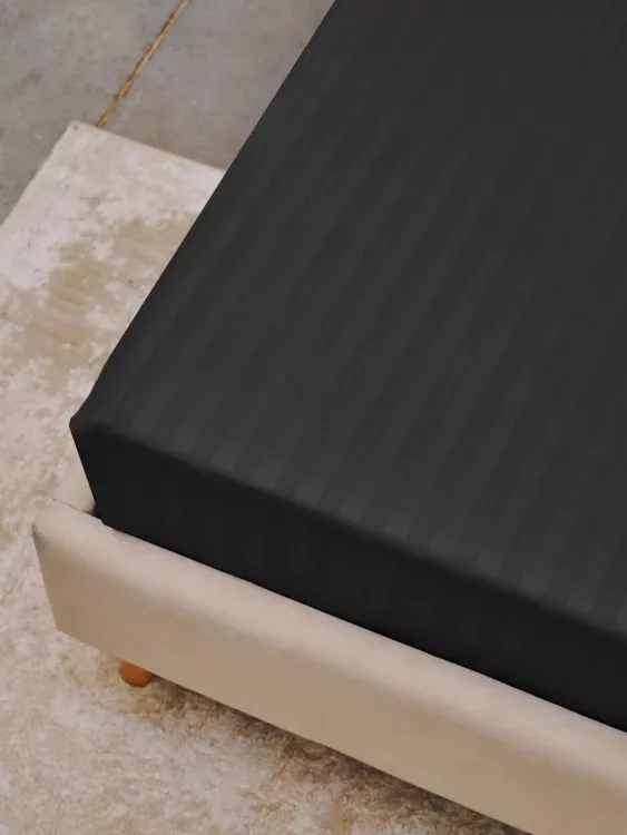 Простыня Микрофибра Страйп - Серый