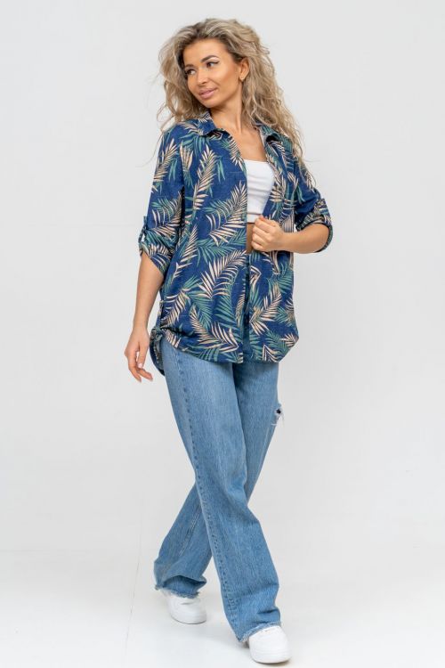 Рубашка 65739 синий последний размер