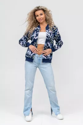 Толстовка женская Бласт (синий) футер последний размер