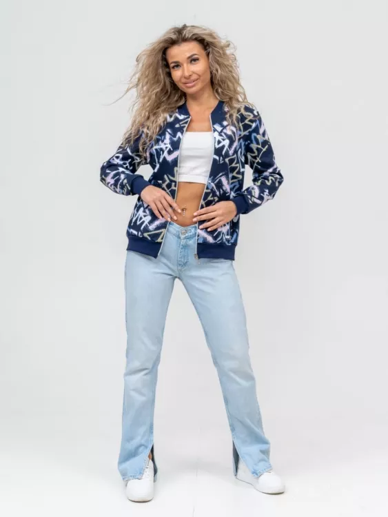 Толстовка женская Бласт (синий) футер последний размер