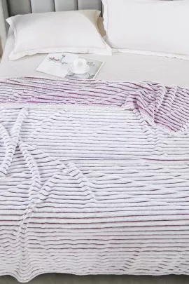 Вертикаль(сирень) плед велсофт