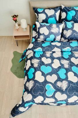 КПБ Поплин Премиум - Романтика Бирюза