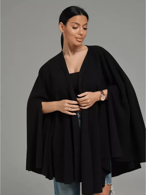 Миледи кардиган-пончо (черный)