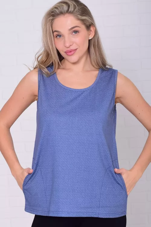 Майка женская 6-217г (сине-голубой)