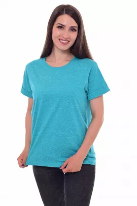 Футболка женская 6-169б1 (изумруд+белый)