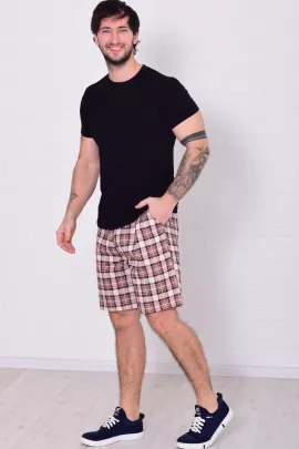 Шорты мужские 9-173и (коричневая клетка)
