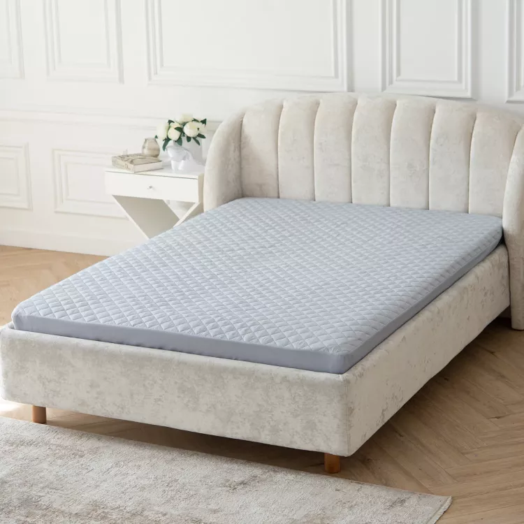 Наматрасник у/степ синтепон с бортом 30 микрофибра(серый)