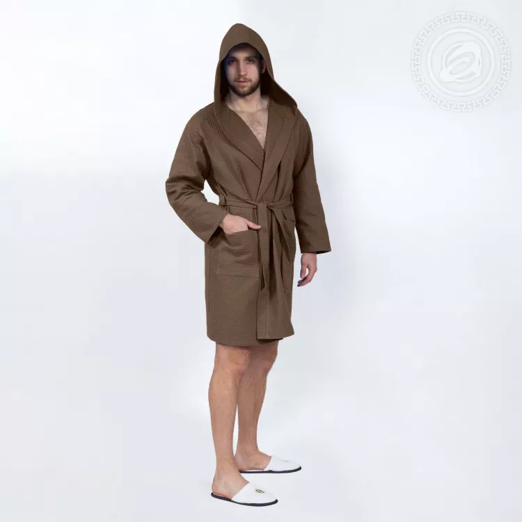 Халат запашной с капюшоном (коричневый) 012 S/M 44-46 012 S/M
