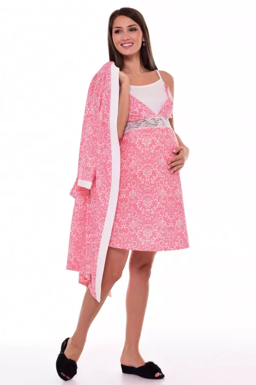 Комплект женский 13-02о для кормящих мам (коралл)